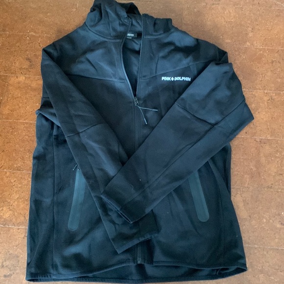 COPY - Mens Pink+Dolphin hooded Sweatshirt - Picture 1 of 3